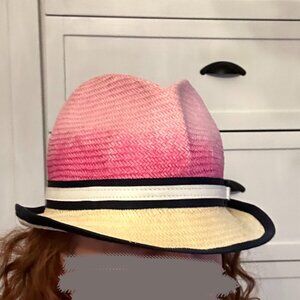 Juicy Couture Pink Ombre Fedora Trilby summer hat